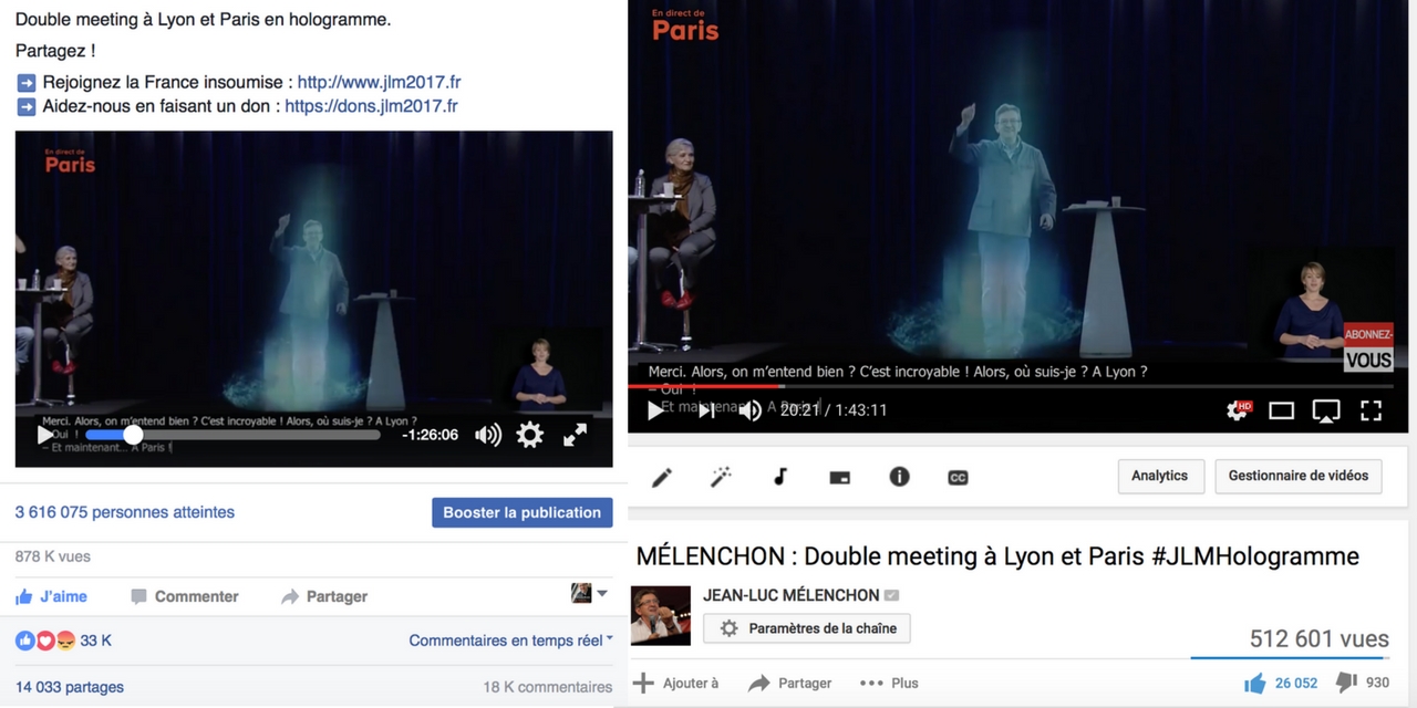 Aux alentours médiatiques du meeting hologramme