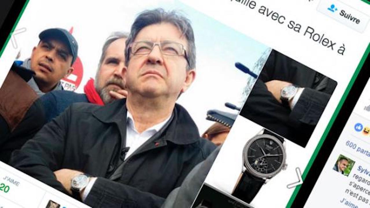 FAKE NEWS - Non, Jean-Luc Mélenchon n'arbore pas une Rolex à 18.000 euros